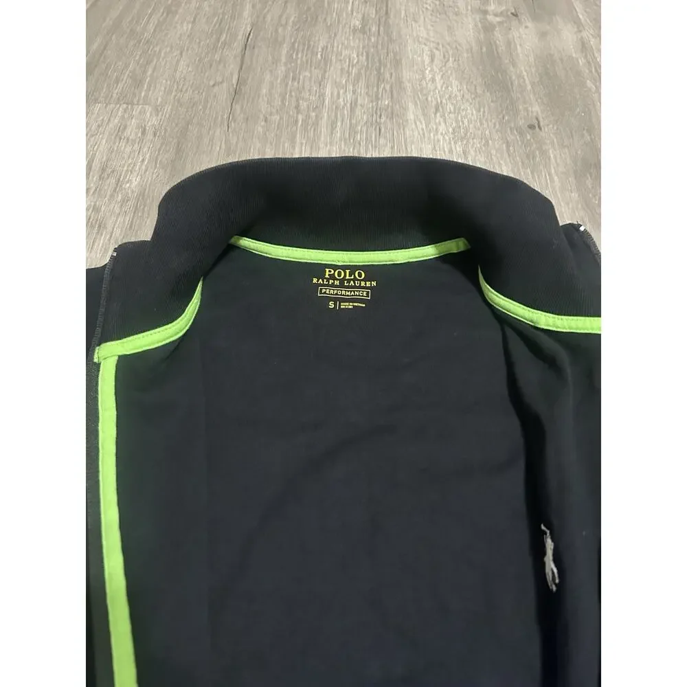 Polo Ralph Lauren Jacket Mens S Blue Black Outdoor Sweater Hiking Performance
